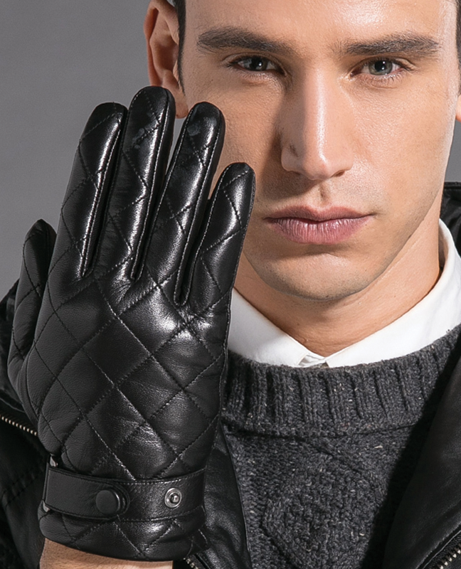 Velvet Men Genuine Leather Glove Velvet Men Genuine Leather Glove