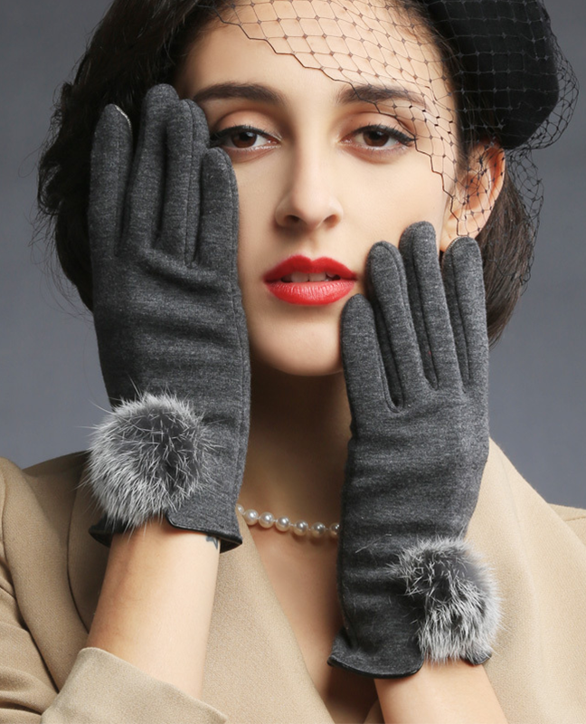 Genuine Rabbit hair Glove Genuine Rabbit hair Glove