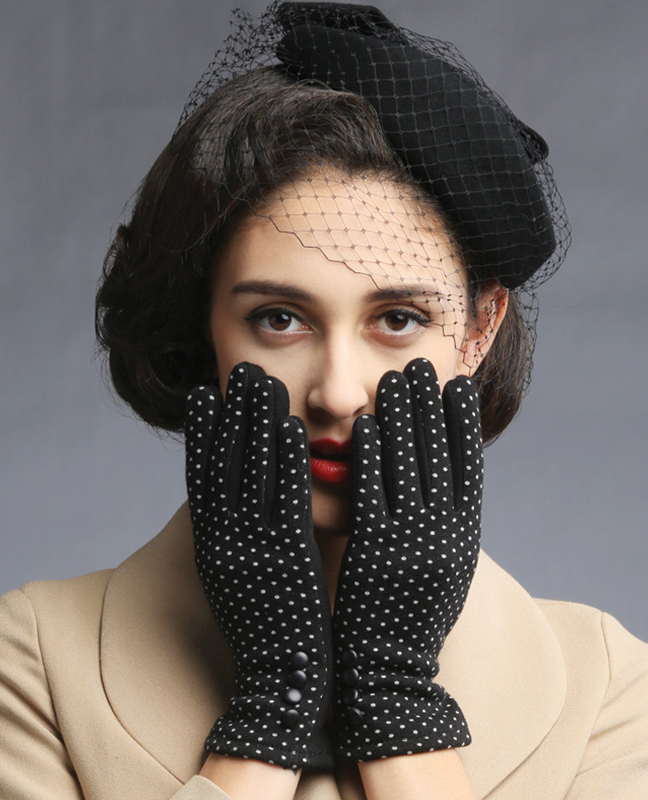 Houndstooth thermal Cotton Glove Houndstooth thermal Cotton Glove