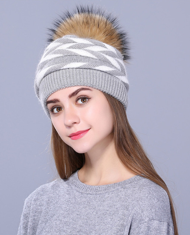 Double-deck Rabbit fur winter hat Double-deck Rabbit fur winter hat