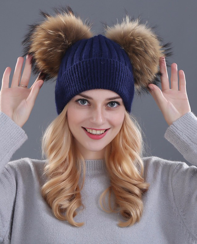 Natural fur Beanie Natural fur Beanie